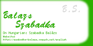 balazs szabadka business card